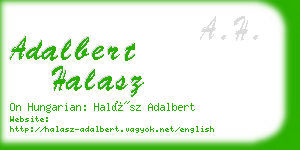adalbert halasz business card